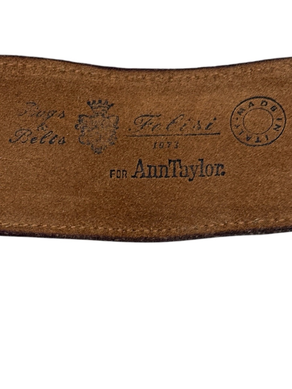 Vtg Ann Taylor Leopard dot Print Wide cow hide leather Belt Black Trim sz small - Picture 6 of 7